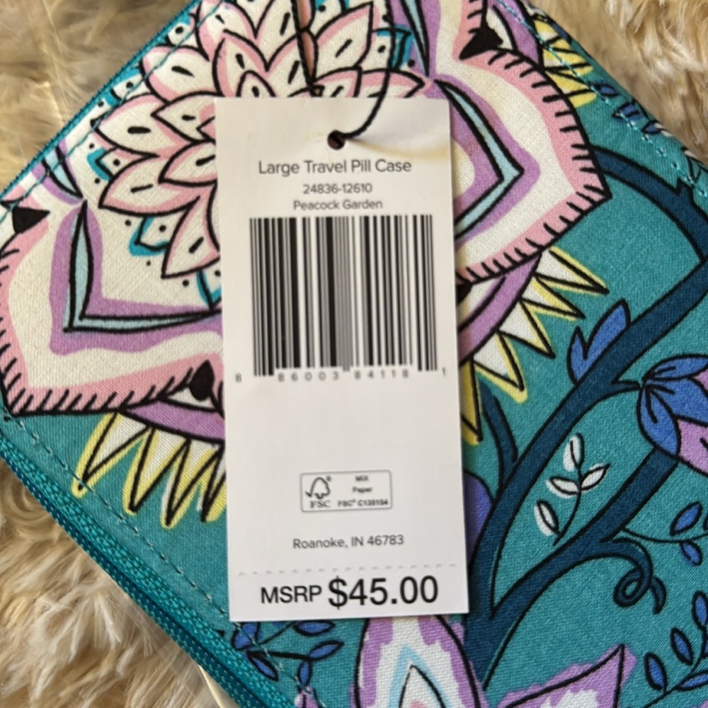 Vera Bradley medication travel case peacock 🦚 nwt - Picture 2 of 8